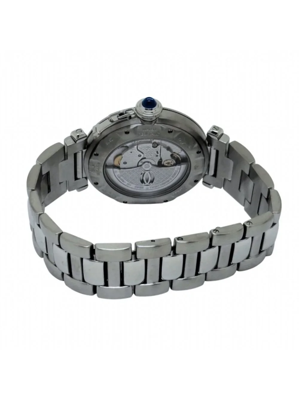 Cartier Pasha 38 Dome Grit Silver Stainless Steel Automatic